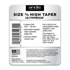 Andis Andis #5/8 High Taper UltraEdge Detachable Blade -Clippers Shop andis 58 high taper ultraedge detachable blade p76 12847 medium