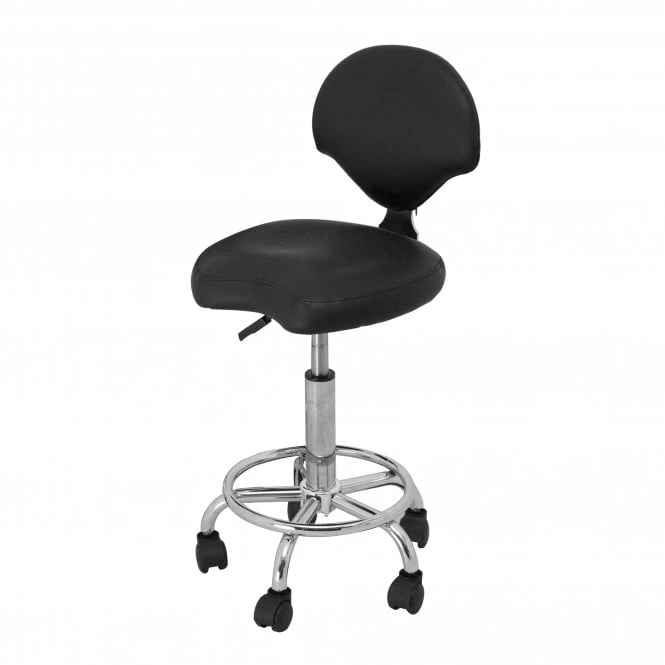 Groomers Groomers Black Stool With Back Rest 1 Groomers Groomers Black Stool With Back Rest