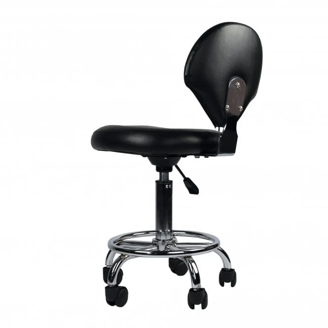 Groomers Groomers Black Stool With Back Rest 4 Groomers Groomers Black Stool With Back Rest - Image 4