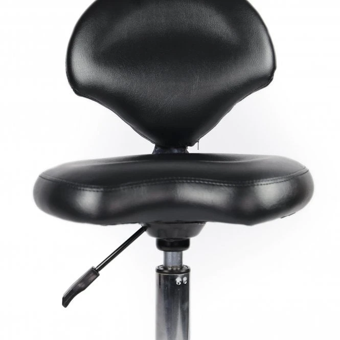 Groomers Groomers Black Stool With Back Rest 5 Groomers Groomers Black Stool With Back Rest - Image 5