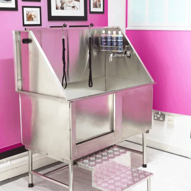 Groomers Easy Step Static Stainless Steel Bath 2 Groomers Easy Step Static Stainless Steel Bath - Image 2
