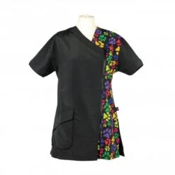 Groomers Groomers Kanji V-Neck Tunic - Multi Paw Print