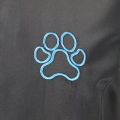 Groomers Mandarin Collar Jacket - Black With Blue Piping -Clippers Shop groomers mandarin collar jacket black with blue piping p10335 12641 medium