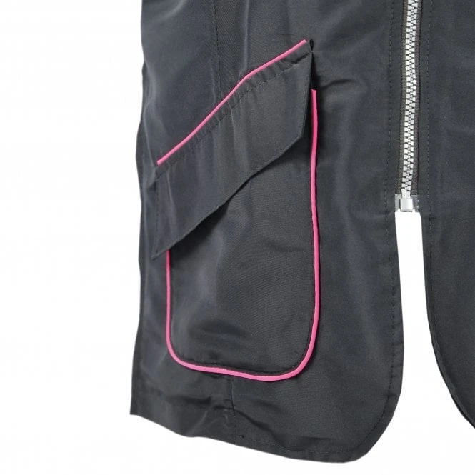 Groomers Mandarin Collar Jacket - Black With Pink Piping 7 Groomers Mandarin Collar Jacket - Black With Pink Piping - Image 7