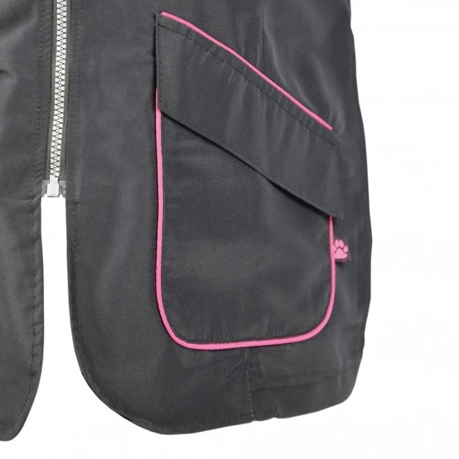 Groomers Mandarin Collar Jacket - Black With Pink Piping 8 Groomers Mandarin Collar Jacket - Black With Pink Piping - Image 8