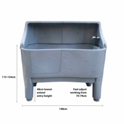Groomers Groomers Neptune Static Bath With Splashback - Space Grey -Clippers Shop groomers neptune static bath with splashback space grey p4881 10606 medium