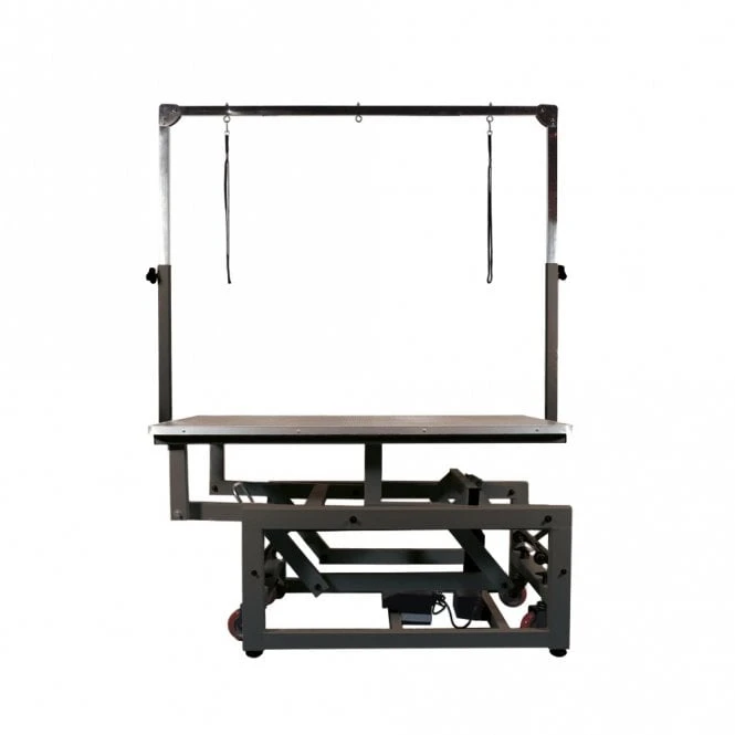 Groomers Titan Extreme Electric Table With Extreme H-Bar - Grey Frame And Black Top 1 Groomers Titan Extreme Electric Table With Extreme H-Bar - Grey Frame And Black Top