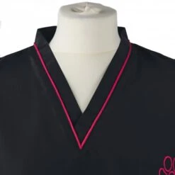 Groomers Groomers V-Neck Tunic - Black With Pink Trim -Clippers Shop groomers v neck tunic black with pink trim p10208 12722 medium