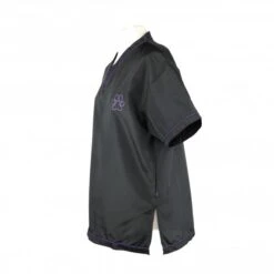 Groomers Groomers V-Neck Tunic - Black With Purple Trim -Clippers Shop groomers v neck tunic black with purple trim p17801 14107 medium