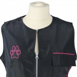 Groomers Groomers Waistcoat - Black With Pink Trim -Clippers Shop groomers waistcoat black with pink trim p10226 12732 medium