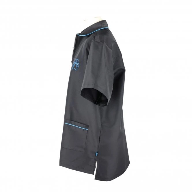 Groomers Groomers Zipped Jacket - Black With Blue Trim 4 Groomers Groomers Zipped Jacket - Black With Blue Trim - Image 4